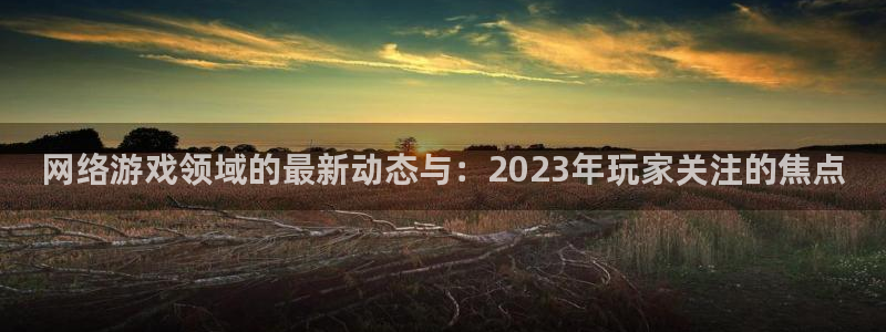 优贝娱乐网页版地址：网络游戏领域的最新动态与：2023年玩家