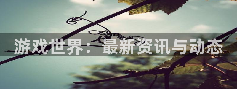 优贝娱乐平台负责人：游戏世界：最新资讯与动态