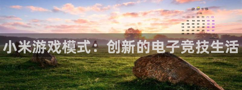 优贝娱乐平台登陆：小米游戏模式：创新的电子竞技生活